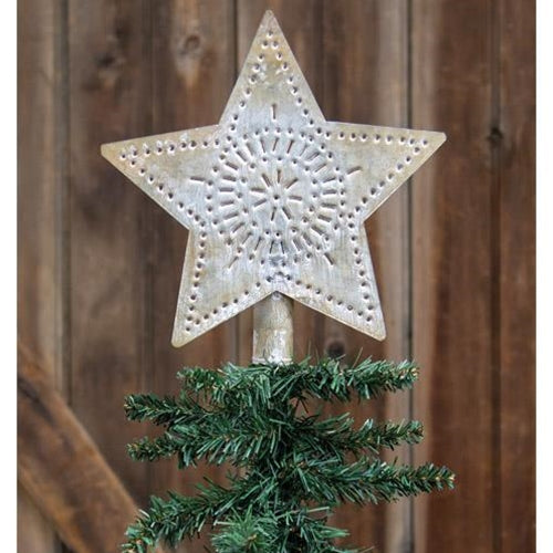 Whitewashed Star Tree Topper 9