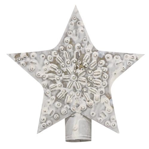 Whitewashed Star Tree Topper 5