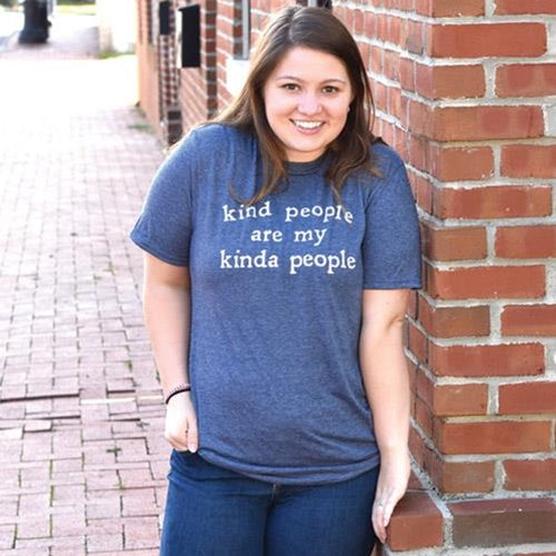 *Kind People T-Shirt Heather Navy XXL
