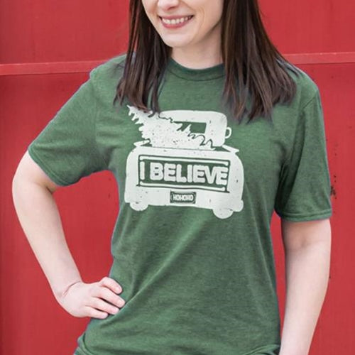 I Believe T-Shirt Heather Dark Green Extra Large