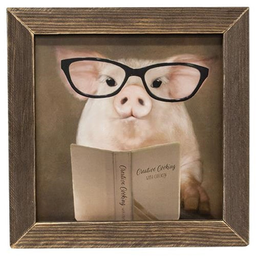 Creative Cooking Pig Framed Print (Pack of 2)