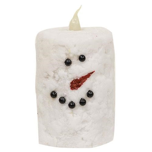 Snowman Votive Timer Pillar 2