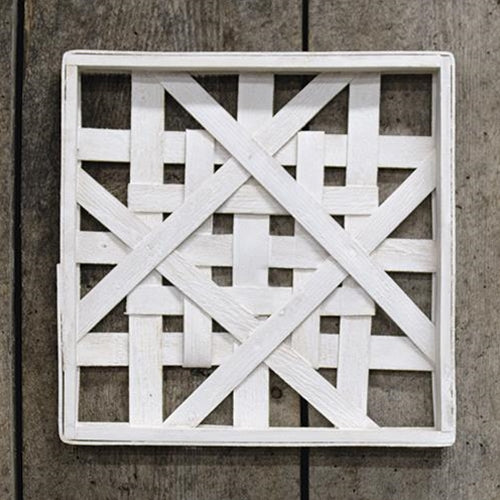 Whitewash Square Woven Frame 12