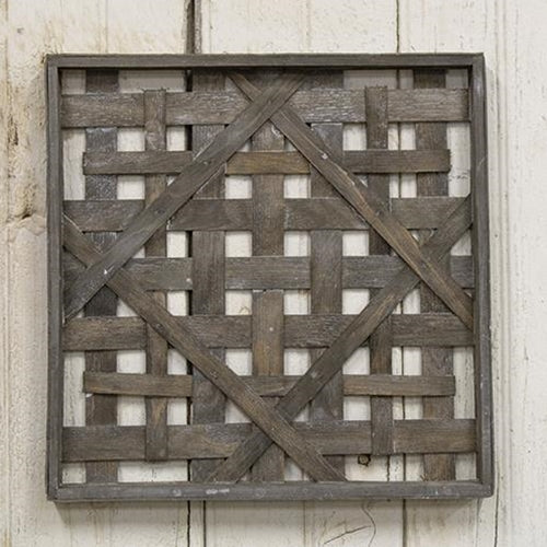 Graywash Square Woven Frame 16