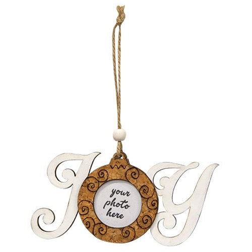 Joy Picture Frame Ornament (Pack of 4)