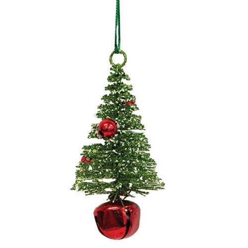 Merry Fairy Bottlebrush Tree on Bell Ornament 5