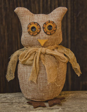 Burlap Owl (Pack of 4)