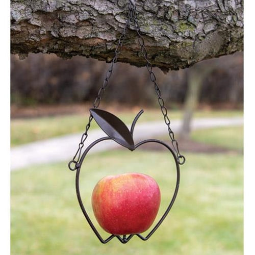 Metal Apple Bird Feeder (Pack of 4)