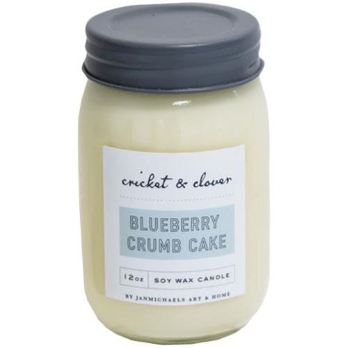 Blueberry Crumb Cake Jar Candle 12 oz (Pack of 2)