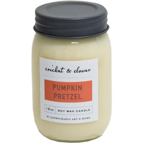 Pumpkin Pretzel Mason Jar Candle 12 oz (Pack of 2)