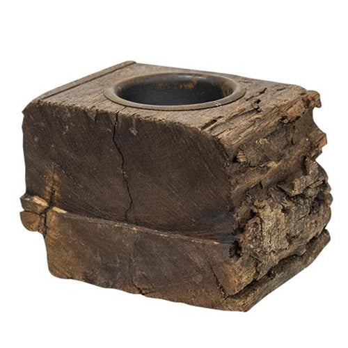 Reclaimed Wood Tealight Holder (Pack of 4)