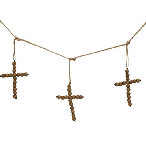 Natural Bead Cross Garland