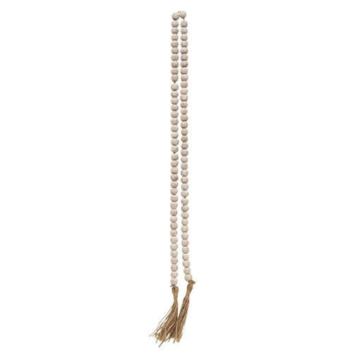'+White Washed Bead Tassel Tied Garland (Pack of 2)