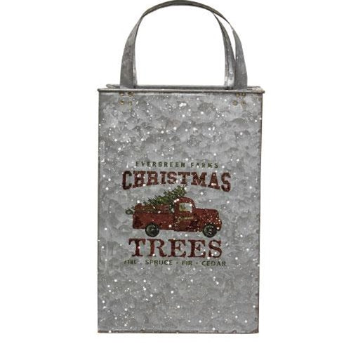 2/Set Christmas Trees Metal Totes