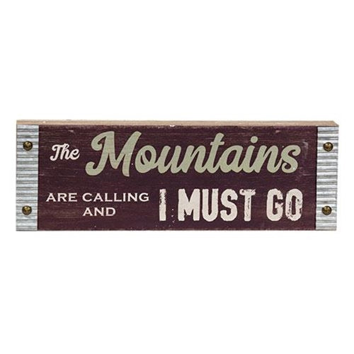 Mountains Are Calling Sign (Pack of 2)