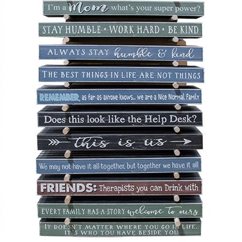 Sayings Block Asstd. (Pack of 4)