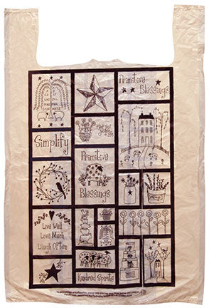 100/Pkg Primitive Blessings Plastic Bags 23 x12 x6