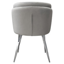 Load image into Gallery viewer, Grace Set of (2) Dining Chairs in Grey Velvet w/ Chrome Legs by Diamond Sofa
