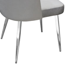 Load image into Gallery viewer, Grace Set of (2) Dining Chairs in Grey Velvet w/ Chrome Legs by Diamond Sofa

