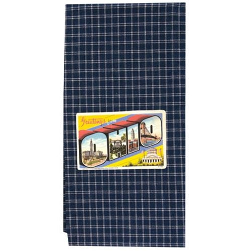 Greetings From Ohio Navy Dish Towel (Pack of 2)
