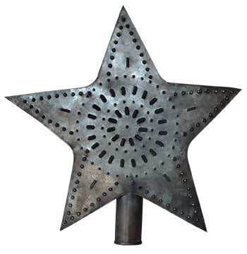 Tin Star Tree Topper Small (Pack of 4)