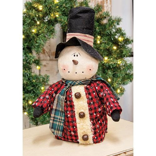 Red Plaid Jingle Snowman