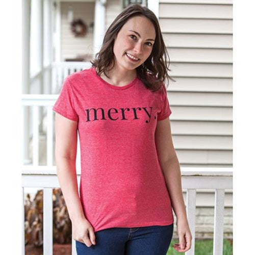 Merry T-Shirt Heather Red Small