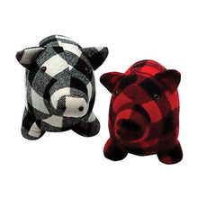 Load image into Gallery viewer, Plaid Pig Door Stopper 2 Asstd.
