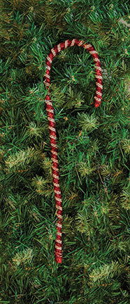 Tinsel & Bead Candy Cane (Pack of 4)
