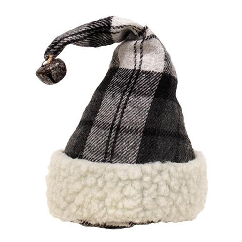 Black & White Plaid Stocking Hat Bottle Topper (Pack of 2)