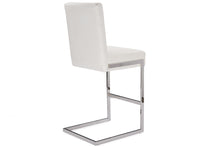 Load image into Gallery viewer, Baxton Studio Toulan Modern and Contemporary White Faux Leather Upholstered Stainless Steel Barstool (Set of 2)
