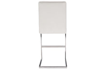 Load image into Gallery viewer, Baxton Studio Toulan Modern and Contemporary White Faux Leather Upholstered Stainless Steel Barstool (Set of 2)
