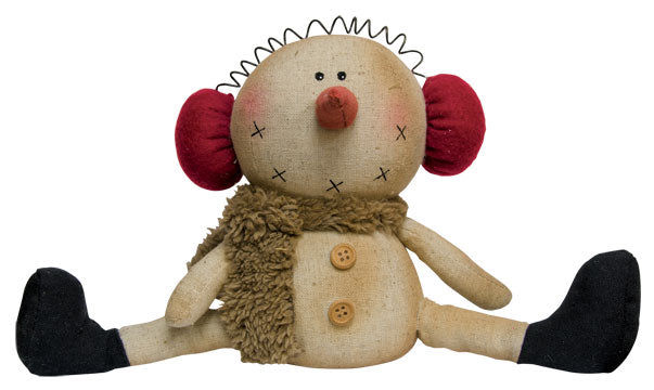 Sitting Snowman w/Earmuffs (Pack of 2)