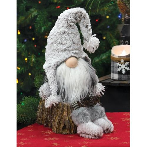 Gray Fur Hat Dangle Leg Gnome GZOE2510 By CWI Gifts