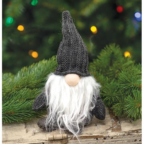 Small Plush Red/Dk. Gray Plaid Santa Gnome w/Dk Gray Hat (Pack of 2)