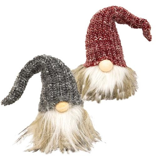 '+Plush Santa Gnome Head Red or Gray Hat Small (Pack of 2)
