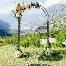 Load image into Gallery viewer, Garden Arch Arbor Trellis Patio Plant Stand Rack Archway-Black
