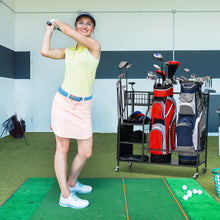Load image into Gallery viewer, Double Golf Bag Organizer with Lockable Universal Wheels
