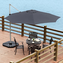 Load image into Gallery viewer, 11 Feet Patio Offset Cantilever Umbrella 360° Rotation Aluminum Tilt-Gray
