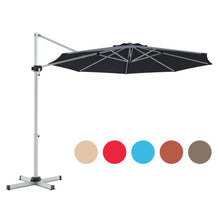 Load image into Gallery viewer, 11 Feet Patio Offset Cantilever Umbrella 360° Rotation Aluminum Tilt-Gray
