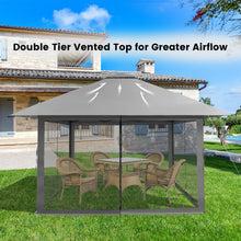 Load image into Gallery viewer, 13 x 13 Feet Pop-up Instant Canopy Tent with Mesh Sidewall-Gray
