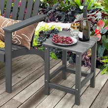 Load image into Gallery viewer, 14 Inch Square Weather-Resistant Adirondack Side Table-Gray

