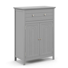 Load image into Gallery viewer, Wooden Bathroom Floor Cabinet with Drawer and Adjustable Shelf-Gray
