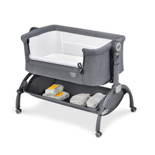Load image into Gallery viewer, 3-in-1 Baby Bassinet with Double-Lock Design and Adjustable Heights-Gray
