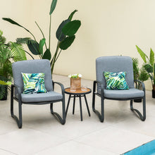 Load image into Gallery viewer, 3 Pieces Patio Bistro Conversation Set with Waterproof DPC Tabletop

