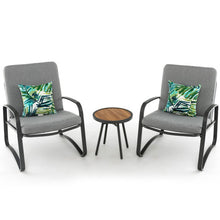 Load image into Gallery viewer, 3 Pieces Patio Bistro Conversation Set with Waterproof DPC Tabletop
