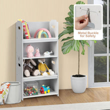 Load image into Gallery viewer, 4-in-1 Kids Table and Chairs with Multiple Storage for Learning-Gray
