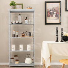 Load image into Gallery viewer, 5-Tier Modern Freestanding Bookcase with Open Shelves-Gray
