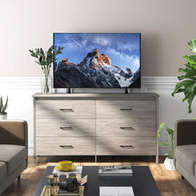 Load image into Gallery viewer, 6-Drawer Wide Dresser Chest with Center Support and Anti-tip Kit-Gray
