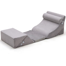 Load image into Gallery viewer, 6 Pieces Bed Wedge Pillow Set for Neck Back and Leg Pain Relief-Gray
